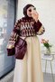 Premium Bell Model Scuba Skirt with Elastic Waist - Stone - 4