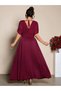 Rochie maxi, vișiniu - 2