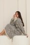 100% Cotton Leopard Patterned Tassel Robe, Large (Curve) Size Robe (from S to 5XL), Custom Size Robe, Handmade Turkish Robe with Pockets - 5