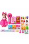 Kids Pretend Play Supermarket Cash Register Toy Set with Fashion Doll, Barcode Scanner, Play Money, Cash Card, Toy Food, Burgers, Pizza and Drinks, and Restaurant Role Play Set for Girls and Boys - 2