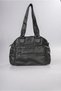 Women's Multi-Compartment Zippered Soft Leather Look Large Internal Volume Daily Shoulder and Shoulder Bag Black 18388