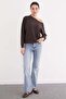 Basic Boat Neck Bat Sleeve Modal Blouse - 4