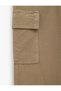 Canvas Slim Fit Jogger Pants with Belted Waist, Cargo Pockets and Elastic Cuffs - 4