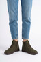 Altor Side Zipper Stitched Rubber Tied Sole Genuine Leather Women's Boots Khaki Nubuck - 5