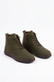 Altor Side Zipper Stitched Rubber Tied Sole Genuine Leather Women's Boots Khaki Nubuck - 7