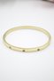 Glb-Stl41414 Crt Model Stoneless Thin Bracelet - Gold