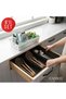 8-Piece Modular Spoon Holder Set - Kitchen Organizer Drawer Organizer Knife Holder Ladle Holder Black - 3