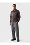 Rmz Gi̇yi̇m Farkiyla Standard Fit Shirt Roba Collar Men's Leather Look Jacket - 3