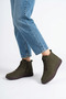 Altor Side Zipper Stitched Rubber Tied Sole Genuine Leather Women's Boots Khaki Nubuck - 3
