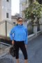 Parachute Fabric Zippered Snap Fastener Jacket Blue - 8