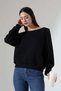 Women's 3-Strand Ruffled Shoulder Drop Boat Neck Sweatshirt 22278 - 5