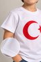 Children's Turkish Flag Printed Crew Neck Short Sleeve Unisex T-Shirt - October 29Th & April 23Rd Demonstration T-Shirt - 4