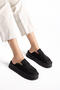 Black Women's Thick Heeled Slippers