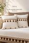 100% Cotton Knitted Fabric Tufted Sofa Cover Set 100 X 200 cm + 2 Pieces 40 X 40 cm Tufted Throw Pillow Covers - 2