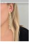Mini Sequin Stone Detail Gold Earrings - 3