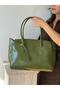 Women's Mila Model Shiny Leather Shoulder Bag - 2