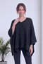 Women's Casual Bat Sleeve Knitted Patterned V-Neck Knitwear Poncho Claret Red, Gray, Anthracite - 5
