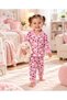 Pink Cat Patterned Girls' Pajama Set with Buttons and Long Sleeves 6 Months - 6 Years Hello Kitty - 3