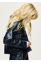 Navy Blue Girls' Patent Leather Jacket 7435 - 2