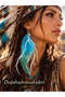 Feather Earrings Bohemia Style Turquoise Green