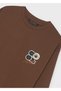 Brown Printed Boys' Long Sleeve T-Shirt 7047 - 4