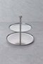Inox 2-Tier Round Stainless Steel Presentation Stand (20-16 cm)