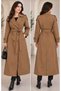 Women's Classic Collar Long Seasonal Trench Coat - 3