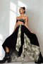 Green Black Piece-Embellished Bamboo Skirt - 4