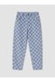 Baggy Fit Checkered Embroidered Boys' Jean Trousers from Uzg Store for Style Enthusiasts - 2