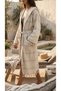 Unisex Hooded Towel Peshtemal Bathrobe – Karatezgah Woven, Tasseled, Striped Luxury, Spa & Bath Robe - 6