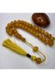 10.3/15 mm Almarey Ottoman Metaphor Teker Model Rod Crimped Amber Prayer Beads - 2