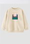 Unisex Kids' 3-Yarn Fabric Cotton Printed Sweatshirt