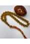 9.5/10.3 mm Almarey Ottoman Shaved Simile Stick Crimped Amber Prayer Beads
