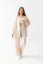 Zen Elegance Women's Kimono Set - Wide Leg Linen Textured Top and Bottom Summer Women's Set - 4