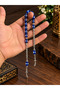 Special Zulfiqar End Detailed Cut Vermilion Amber Zaza Prayer Beads - 2