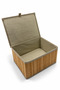 Bamboo Lid Lined Rectangular Storage Box and Organizer 29X40X18 Cm- Bohemian, Basket, Organizer - 3
