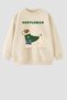 Boy's 3 Thread Fabric Animal Printed Cotton Sweatshirt - 2