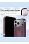 Apple iPhone 18 Pro 5G 2026 Silicone TPU Case with Card Holder and Kickstand Hand Grip Slim Shockproof Wallet Case Cover - 2