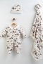 Speedy Pals 3 Piece Newborn Jumpsuit, Hat & Blanket Hospital Discharge Set