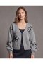 Floral Motif Knitwear Cardigan
