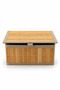 Bamboo Lid Lined Rectangular Storage Box and Organizer 19X25X12 Cm- Bohemian, Basket, Organizer