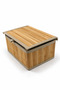 Bamboo Lid Lined Rectangular Storage Box and Organizer 19X25X12 Cm- Bohemian, Basket, Organizer - 2