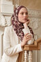 Plum Leona Patterned Shawl - 2