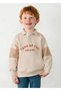 Beige Boy's Polo Collar Sweatshirt 4461