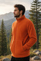 Men's Fleece Cardigan Winter Zipper Jacket Anti-Hairballing Windproof Fleece Sweater Sweat - 2