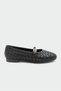 Ferrero Quilted Detailed Women's Leather Bitter Brown Ballerinas