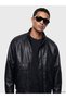 Esvab • Modern & Distinctive Relax Fit Stand Collar Men's Leather Look Jacket - 3
