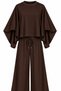 Brown Cape Blouse Modal Set - 0398 - 2
