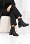 Ti̇ran Genuine Leather Thick Heeled Boots with Buckle Detail on the Sides, Non-Slip Sole, Daily Comfortable Women's Boots, Real Leather - 6
