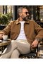 Likya Men's Cashmere Bomber Coat Quilted Lined College Collar - 6